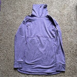 Duluth Trading Purple Plushcious Funnelneck Tunic Women’s Med Thumb Holes Mitts
